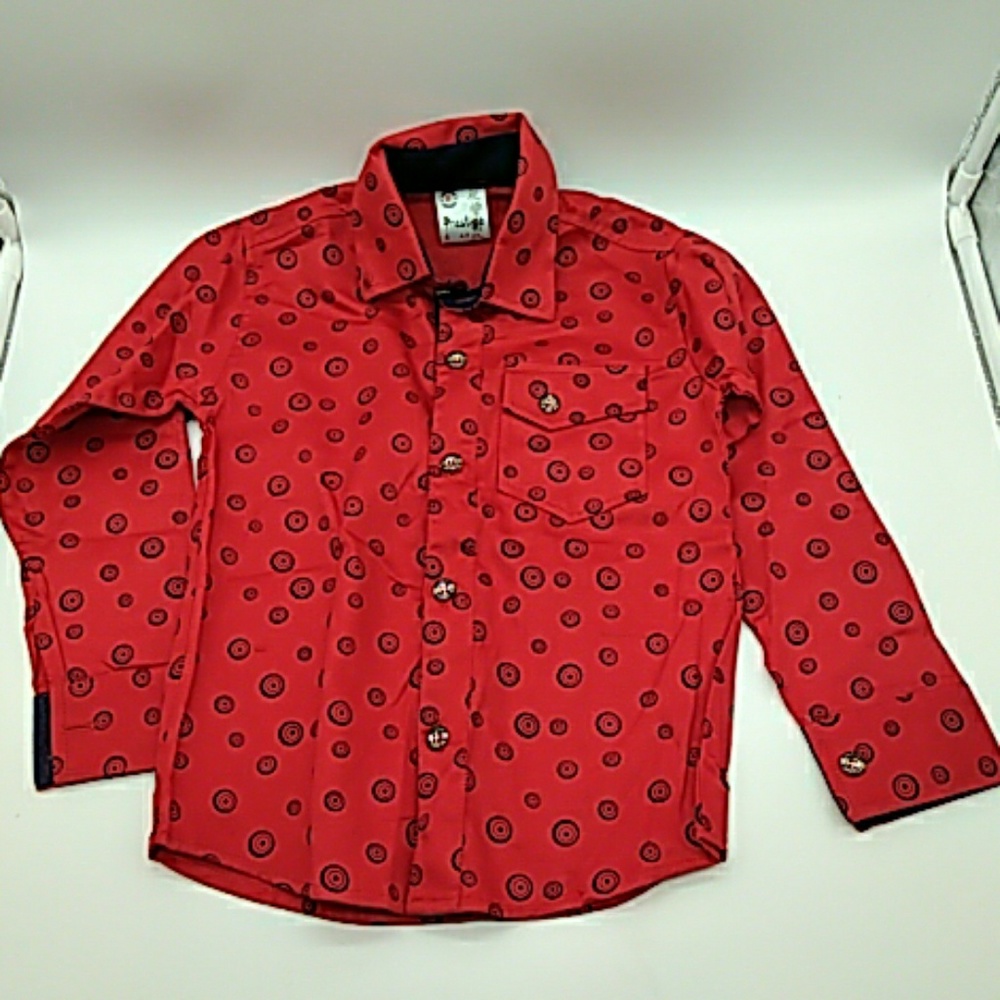 Prestige Boys dress shirt 4/5 red